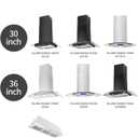 YYCF02 Charcoal Filters (set of 2) FOR ISLAND RANGE HOOD & 36 INCH Insert Range Hood, Carbon Filters for Ductless/Ventless Option, Easy Installation and Replacement for JOEAONZ 0275 0290 & 0690