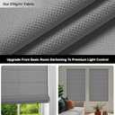 LazBlinds Cordless Roman Shades - No Drill Easy Install Light Filtering Window Blinds, Thermal Insulated Room Darkening with UV Blocking for Bedroom/Living Room, Window Size 32" W x 48" H, Charcoal