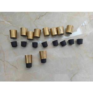 FYNJREX Brass Cane Spare Tip - Set of 10: Enhance and Restore Your Walking Stick - Solid Brass Construction Walking Cane - Nostalgic Vintage Cane Accessories Collection