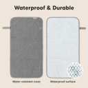 KeaBabies Portable Diaper Changing Pad, Easy Wipe Clean - Foldable Waterproof Baby Changing Mat for Diaper Bag, Compact, Lightweight, 25x13 Newborn, Infant,Baby Changer Travel Essential (Classic Gray)