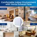 Venta 6 Inch Exhaust Fan  1.7 Sones, Quiet Wall Mount Bathroom Exhaust Fan  Powerful 141 CFM Airflow, Anti-Backflow, Energy-Efficient - For Kitchen, Garage, Office - White