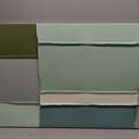 Modern Green White Hand Painted Canvas Wall Art Living Room 24x48 Inch