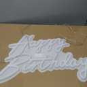 Happy Birthday Neon Sign, 22.4"x13.8" Happy Birthday Sign for Birthday Party Decor, Happy Birthday Light Up Led Signs for Backdrop, Neon Birthday Sign for Any Ages Bday Celebration, Warm White DIVATLA, 22.5x13.8 Inch