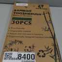 Navona 30 PCS Bamboo Toothbrushes Pack, BPA Free Medium Soft Bristles Toothbrushes for Adults, Eco-Friendly Natural Wooden Toothbrush Bulk, Box of Two Reusable Travel Toothbrush