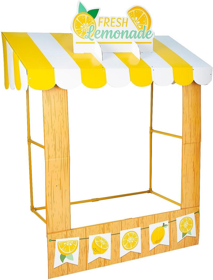 Fun Express Lemonade Stand Tabletop Hut with Frame - 6 Pieces