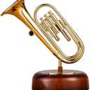 Gadpiparty Trumpet Music Box Rotating Music Box Edelweiss Unique Decor for Birthday Present (17X9.5X9.5CM)