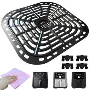 Nvkwca 6QT Air Fryer Grill Pan for Instants Pot Vortex Plus 6QT XL Air Fryer, Updated Air Fryer Grill Crisper Plate Rack Tray Insert Grate Grid Shelf for 6QT Instants Air Fryers, Dishwasher Safe