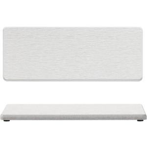 2PCS Bathroom Sink Vanity Trays, Water Absorbing Diatomite Stone Quick Drying Mat for Kitchen Counter,Faucet Splash Guard Dish Rack Soap Dispenser Sponge Holder Caddy Organizer,Beige, 9"x3.5"