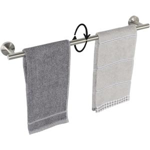 TocTen Bath Towel Bar - Thicken SUS304 Stainless Steel Bathroom Towel Holder, Towel Rod for Bathroom Heavy Duty Wall Mounted Towel Rack Hanger (24IN, Brushed Nickel) 