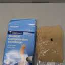 Amazon Basic Care Medical Compression Stockings for Circulation, Varicose Veins, Swelling, Edema, 20-30 mmHg Support, Women & Men Thigh Length Hose, Open Toe, Breathable, Beige, Large (Previously NuVein)