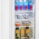Cooluli Decor 2.4 cu ft Compact Mini Fridge with Glass Door - Small Refrigerator for Bedroom, Office, Dorm - Ideal for Soda Drinks, Beer (White)