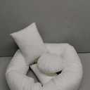 4PC Newborn Photo Props - 1 Soft Cotton-Linen Blend Donut + 3 Posing Pillows, Infant Photography Posing Set for 0-3 Months Babies (3-6kg), Safe & Skin-Friendly Baby Photo Shoot Accessories