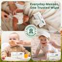 Naty Baby Wipes Aloe | 98% Water, Hypoallergenic & Natural for Sensitive Skin | Unscented, Plant-Based, Fragrance-Free | Plastic-Free & Compostable | Newborn & Toddler Wipes | 672 Count (12 Packs)