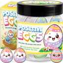 Positive Egg Jar With 60 Affirmation Cards - Easter Gifts For Kids, Teen, Boys, Girls - Easter Basket Stuffers For Teens, Kids - Easters Classroom Gifts - Emotional Support Gift (5 Color Eggs)