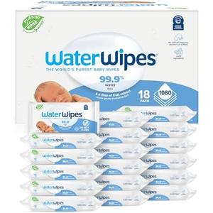 WaterWipes Sensitive+ Newborn & Baby Wipes, 3-In-1 Cleans, Cares, Protects, 99.9% Water, Unscented & Hypoallergenic, 1080 Count (14 Packs)