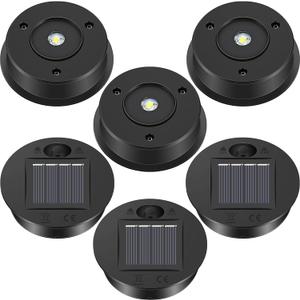 6 Pieces Solar Lights Replacement Top 7 Lumens Solar Lantern Parts LED Panel Lantern Lid Lights for Outdoor Hanging Lanterns Garden Patio Decor