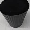 JiatuA Small Trash Can Plastic Wastebasket Round Garbage Container Bin for Bathroom, Kitchen, Bedroom, Home Office, College Dorm, Black (1.8 Gallons)
