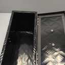 16 Inch Aluminum Truck Bed Tool Box Truck Car Outdoor Trailer Pickup Underbody Toolbox,RV Storage OrganizerTrailer Storage W/Side Handle&Lock,5 Bar Tread,Black(16"X7.5"X10")