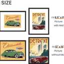 upsimples 12x16 Picture Frame Set of 5, Display Pictures 8.5x11 with Mat or 12 x 16 Without, Wall Gallery Poster Frames, Black