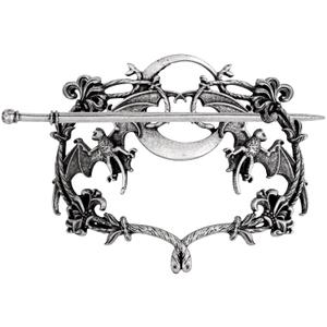 HAQUIL Crescent Moon Bat Hairpin Metal Bat Wings Hair Barrettes Vintage Gothic Hair Clip for Women