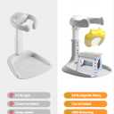 (3 in 1) Baby Shower Stand, Adjustable Baby Bath Stand with Safety Handle,Shower Head Holder for Babies 6-36 Months Baby & Toddlers,Bath Essentials for InfantsGray White