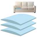 Foreard 3 Pcs Couch Cushion Support for Sagging Seat 20'' x 20'' Curved High-Density Foam Supporter Board for Furniture Seats Under Cushions Sag Repair (Blue)