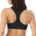 Hanes Women's Racerback Cotton T-Back Bralette (3 Pack) (Black, XL)