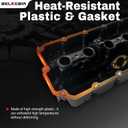 Engine Valve Cover Compatible with 2006-2013 BMW 125i 128i 130i 323i 328i xDrive 328xi 525i 528i xDrive 528xi 530i X3 X5 Z4, E60 E70 E82 E83 E84 E89 E90 E92 L6 3.0L/2.5L Replace 11127552281