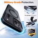 for iPhone 17 Pro Max Case: with 360 Spin Magnetic Stand, Camera Control Button, Fit for MagSafe, Military Drop Protective Slim Phone Cover for 17 ProMax with Ring Kickstand, 6.9", Black