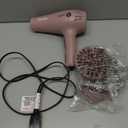 Conair Hair Dryer with Retractable Cord, 1875W Blow Dryer, 3 Heat Settings, 2 Speeds, Blow Dryer with Diffuser and Concentrator Attachments, Ionic + Tourmaline Technology, Matte Light Pink