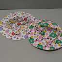 Baby Girl Sun Hat Toddler Beach Hats with UPF 50+ Protective Infant Summer Hat with Wide Brim Baby Girls Bucket Hat (US, Age, 0 Months, 6 Months, Pink Flower  2pcs)