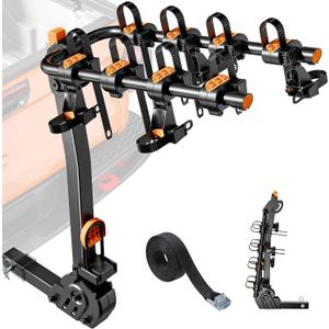 monTEK Premier Locking Quick Release 4-Bike Rack for Cars, Trucks, SUVs