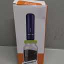 HSLGOVE Vacuum Sealer, Handheld Electric Mason Jar Vacuum Sealer Kit, Portable Food Sealer for Canning & Meal Storage, Includes 5 Reusable Bags, 10 Jar Lids & 2 Wine Sealers MatteBlue