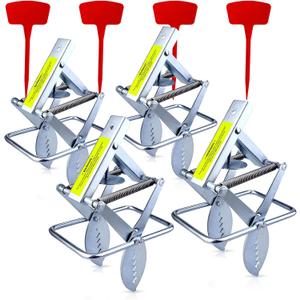 Upgraded Scissor Mole Traps (4 Pack), Step-On Mole Trap for Lawns, Heavy Duty Steel with Sensitive Trigger
