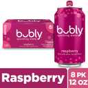 bubly Sparkling Water, Raspberry, Zero Sugar & Zero Calories, 12 Fl Oz Cans (Pack of 8) (EXP 08/10/26)