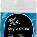 Mont Marte Signature Titanium White Acrylic Paint, 16.9oz (500ml), Semi-Matte Finish,Suitable for Canvas, Wood, Fabric, Leather, Cardboard, Paper, MDF and Crafts