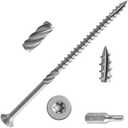 Wensilon #10 * 4" 304 Stainless Steel Deck Screws, (53pcs) 1 lbs.Exterior Wood Screws, Rust Resistant Epoxy Coated, Bronze, T20 Star Bit