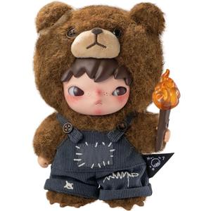 POP MART Hirono Living Wild-Fight for Joy Plush Doll 6.3 inches Collectible Toys Home Decorations, Holiday Birthday Gifts for Girls and Boys