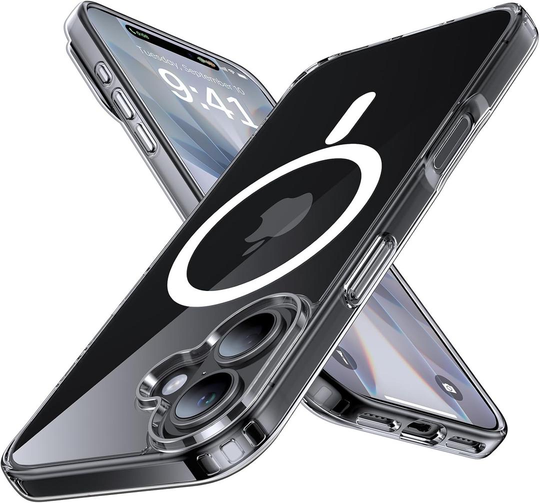 Magnetic Shockproof for iPhone 17 Case,[Compatible with Magsafe][Non-Slip][Military Grade Drop Protection] Protective Slim Anti-Yellowing Translucent Matte Phone Case for iPhone 17,Clear
