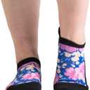 Viasox Diabetic Ankle Socks for Women & Men, Low Cut Non Binding, Seamless Neuropathy Socks (Medium, Floral)