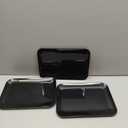 3 Pack Black Plastic Serving Trays for Party - Black Serving Tray 8 x 11 Inch - Heavy Duty Dessert Trays for Food - Rectangular Party Serving Trays for Entertaining