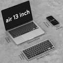 OMOTON Wireless Keyboard for Mac, Ultra-Slim Bluetooth Keyboard with Stable Connection, Compatible with iMac, iMac Pro, MacBook Pro/Air, Mac mini Laptop, Black Grey