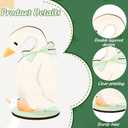 FYSUIMU 8Pcs One Silly Goose Wood Table Centerpiece Green Bow Goose Tabletop Detachable Sign Tiered Tray Decor for Baby Shower Gender Reveal Birthday Photo Props Party Favor Supplies