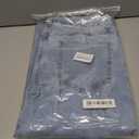 Women's Wide Leg Jeans Low Waisted Strechy Baggy Loose Boyfriend Denim Pants (L)