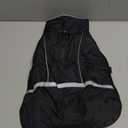 Pet Plush Collar Warm Jacket Cotton Reflective Loose Dog Autumn Winter Coat for Small Medium Dogs Black (M)