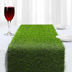 Artificial Grass Table Runner, 13 x 84 in Turf Table Runner - Realistic Faux Grass Runner for Golf Party, Wedding, Baby Shower, Indoor Outdoor Decor