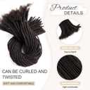 DAIXI 0.2cm Thickness 6 Inch 10 Strands Human Hair Sisterlocs Extensions, 100% Handmade Microlocs, Small Minilocs Can Be Dyed Bleached Curled and Twisted Dreadlocks