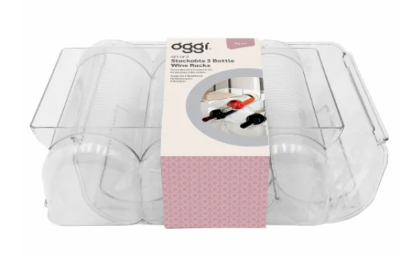 OGGI Stackable 3 Bottle Liquor Racks