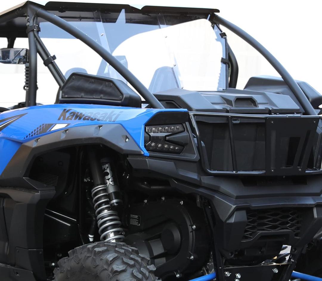 KIWI MASTER Rear Windshield for 2020-2025 Kawasaki Teryx KRX 1000 Accessories Hard Coat Poly Back Window Heavy Duty Polycarbonate Scratch Resistant
