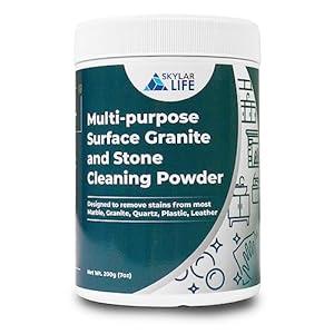 Skylarlife Multi-Purpose Surface Stone Cleaning Powder, 200g, Rust Stain, Yellowing and Oil Stain Remover for Marble, Granite, Quartz, Concrete, Countertops, Boat, Plastic and Non-Porous Surfaces